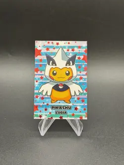 Poncho Pikachu Lugia Red Holo Pokemon Card Database Merry Christmas Peru - Image 1