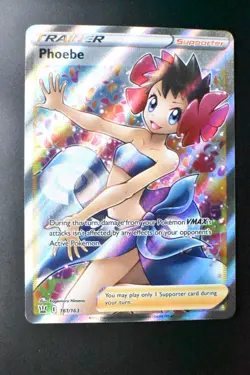 Phoebe 161/163 Battle Styles 2021 Holo Rare Full Art Pokemon Card - Image 2