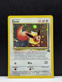 Eevee 11/53 Wotc Black Star Promo Holo #11 Vintage Pokemon Card - Image 1