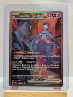 Custom Fan Art Team Rocket's Mewtwo EX High Quality Custom Card Foil Finish (2) - Image 3
