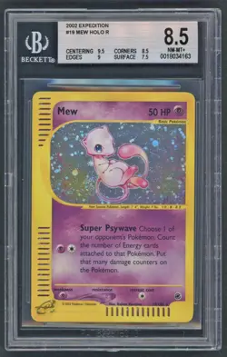 Pokemon Cards - BGS 8.5 Mew 19/165 - Expedition Base Set SWIRL - Holo - PSA - Image 1