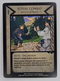 DUNE CCG JUDGE OF THE CHANGE 2 JOTC RITUAL COMBAT ARTICLE OF KANLY RARE CARD - Image 1