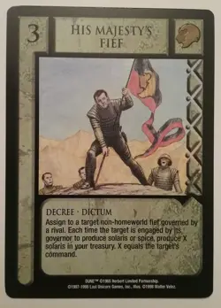 DUNE CCG JUDGE OF THE CHANGE 1 JOTC HIS MAJESTY'S FIEF IMPERIAL CARD - Image 1
