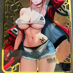 WES - Goddess Story Gold METAL Card - NO Serial Number Card - Anime Girl Nikke - Image 3