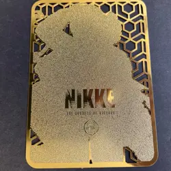 WES - Goddess Story Gold METAL Card - NO Serial Number Card - Anime Girl Nikke - Image 5