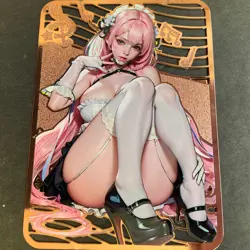 WES - Goddess Story Gold METAL Card - NO Serial Number Card - Anime Girl Elysia - Image 1