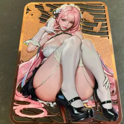WES - Goddess Story Gold METAL Card - NO Serial Number Card - Anime Girl Elysia - Image 4