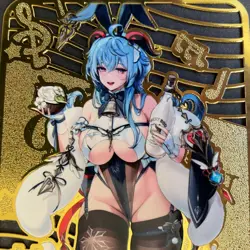 WES - Goddess Story Gold METAL Card - NO Serial Number Card - Anime Girl Ganyu - Image 2