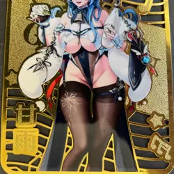 WES - Goddess Story Gold METAL Card - NO Serial Number Card - Anime Girl Ganyu - Image 3