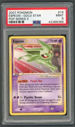 Pokemon Cards - PSA 9 Espeon 16/17 - Gold Star POP Series 5 - MINT - PSA9 - Image 1
