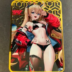 WES - Goddess Story Gold METAL Card - NO Serial Number Card - Anime Girl Nikke - Image 1