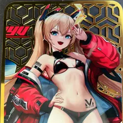 WES - Goddess Story Gold METAL Card - NO Serial Number Card - Anime Girl Nikke - Image 2