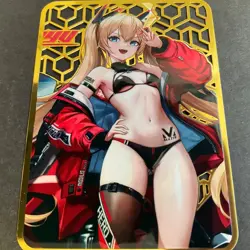 WES - Goddess Story Gold METAL Card - NO Serial Number Card - Anime Girl Nikke - Image 4