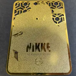 WES - Goddess Story Gold METAL Card - NO Serial Number Card - Anime Girl Nikke - Image 5