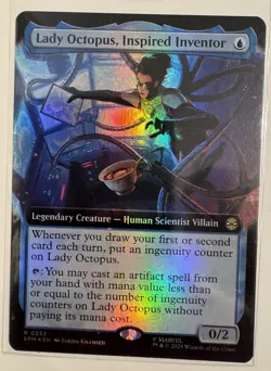 Lady Octopus, Inspired Inventor (Extended Art) #252 FOIL Rare - MTG SPM NM - Image 1