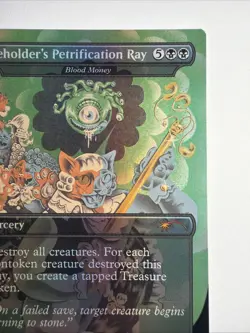 Beholder's Petrification Ray - Blood Money (Rainbow Foil) Secret Lair Drop Foil - Image 3