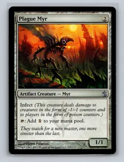 MTG Plague Myr - Mirrodin Besieged Uncommon Magic The Gathering LP - Image 1