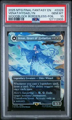 PSA 10 Venat Heart Of Hydaelyn (Borderless Foil) Final Fantasy 0329 FF14 MTG - Image 2
