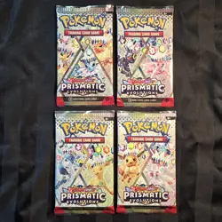 Pokemon Prismatic Evolutions - 4x Booster Packs Art Set - Factory Sealed - Image 1