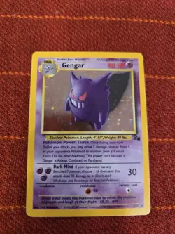 Gengar #5/62 Holo Rare Fossil Pokemon Card 1999 Vintage English Unlimited - Image 1