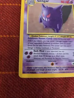 Gengar #5/62 Holo Rare Fossil Pokemon Card 1999 Vintage English Unlimited - Image 2