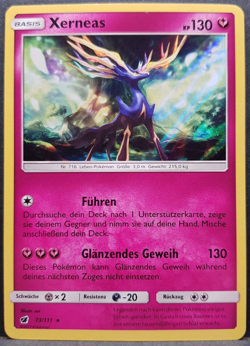 Xerneas 73/111 Aufziehen der Sturmrote Holo Pokemon Pokemon Karte Deutsch NM - Image 1
