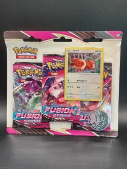 Sealed Pokemon Sword & Shield Fusion Strike 3 Pack Blisters Lot Of 1 JP055 - Image 1