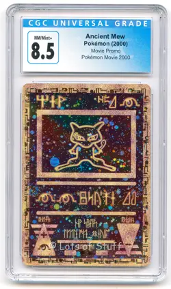 CGC 8.5 NM/MINT+ Ancient Mew Pokemon Movie 2000 Holo Promo Double Swirl -80 - Image 1