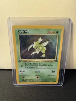 Pokemon TCG Scyther Jungle 10/64 Holo Unlimited Holo Rare First Edition - Image 1