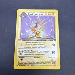 Dark Jolteon 1st Edition #38 Team Rocket Vintage Pokemon TCG Y2k - Image 1