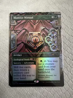 Monster Manual 1782 Borderless Rainbow Foil DnD Secret Lair MTG Near Mint Magic - Image 1