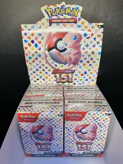 4x Pokemon TCG: Scarlet & Violet 151 Booster Bundle LOT w/ DISPLAY BOX!!! - Image 1