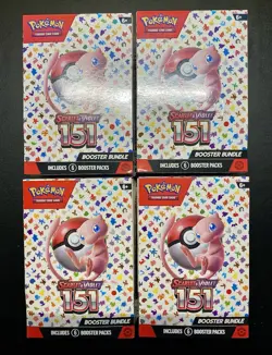 4x Pokemon TCG: Scarlet & Violet 151 Booster Bundle LOT w/ DISPLAY BOX!!! - Image 2