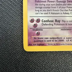 Pokemon Alakazam Holo Rare - LP - Base Set 1/102 - Image 5