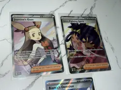 Pokemon Full Art Bianca Jasmine Iris Trainer Lot NM Holo Supporter - Image 3