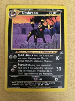 1st Edition Umbreon Pokemon Neo Discovery Non Holo 32/75 LP - Image 1