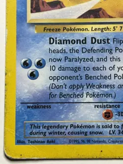 Pokemon TCG Articuno Wizards Black Star Promos 22 Regular Promo HP - Image 4