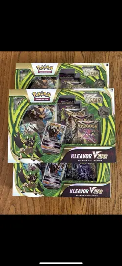 Pokemon Tcg Kleavor Vstar Collection Box Lot 15 Packs - Image 1