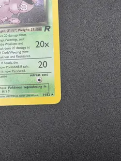 Pokemon TCG 1999 Dark Weezing 14/82 Team Rocket 1st Edition Holo Vintage -A - Image 4