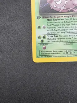 Pokemon TCG 1999 Dark Weezing 14/82 Team Rocket 1st Edition Holo Vintage -A - Image 5