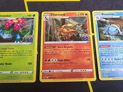 Pokemon TCG Lot (3) Venusaur 003 Charizard 010 Blastoise 017 LP Holo Pokemon GO - Image 3