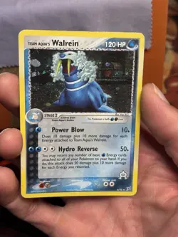 Team Aqua's Walrein 6/95 EX Team Magma vs Team Aqua Holo Swirl Pokemon TCG 2004 - Image 3
