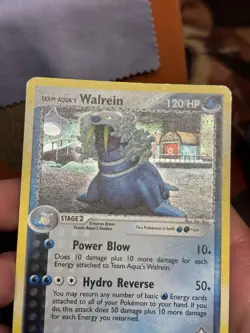 Team Aqua's Walrein 6/95 EX Team Magma vs Team Aqua Holo Swirl Pokemon TCG 2004 - Image 4