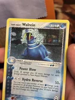Team Aqua's Walrein 6/95 EX Team Magma vs Team Aqua Holo Swirl Pokemon TCG 2004 - Image 5