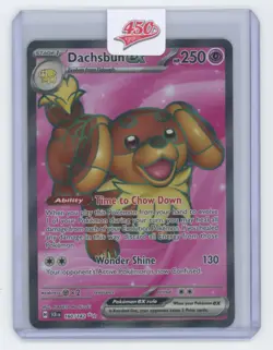 Pokemon Stellar Crown Dachsbun EX Full Art Rare #160/142 - Image 1