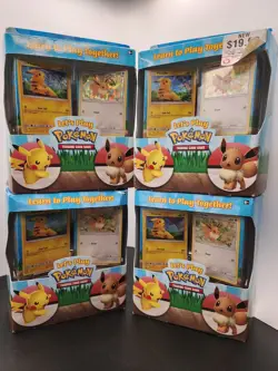 4 Sealed Let’s Play Pokemon Pikachu Eevee Cracked Ice Holo Deck Set JP0034 - Image 1