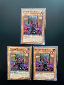 Yugioh Poison Mummy PGD-016 Common Unlimited Edition LP/MP X3 - Image 1