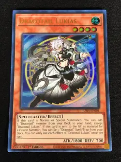 Yugioh Dracotail Lukias JUSH-EN001 1st Ultra (NM) - Image 1