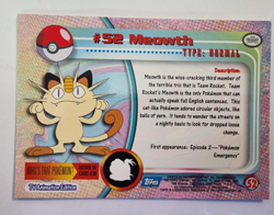 Pokemon 52 Meowth Topps Trading Card Pokemon Trading Card TCG - Image 2