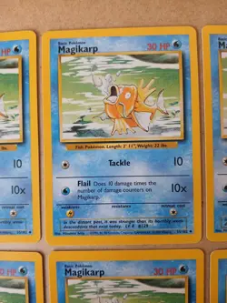 Pokemon TCG Magikarp 35/102 Base Set 6x Card Lot NM- to LP - Image 3